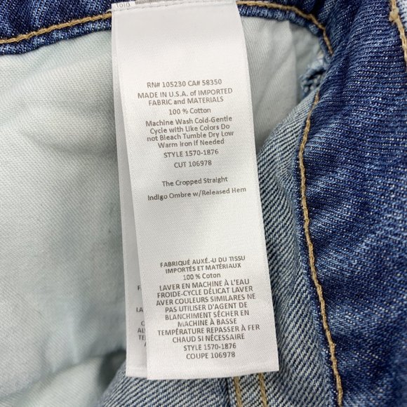 Current Elliott Straight Crop Released Hem Jeans - Picture 9 of 9